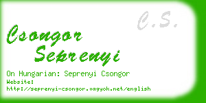 csongor seprenyi business card